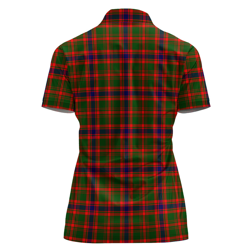 kinninmont-tartan-polo-shirt-with-family-crest-for-women