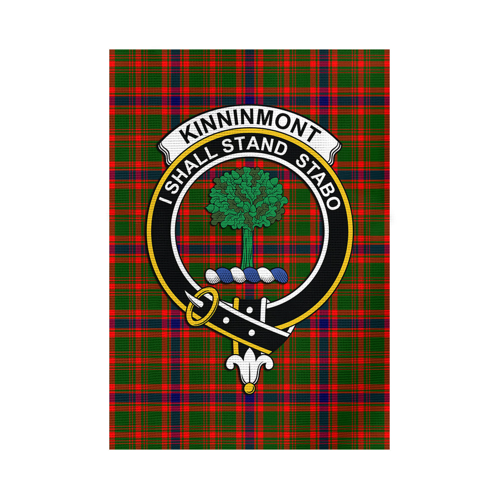 Kinninmont Tartan Flag with Family Crest - Tartan Vibes Clothing