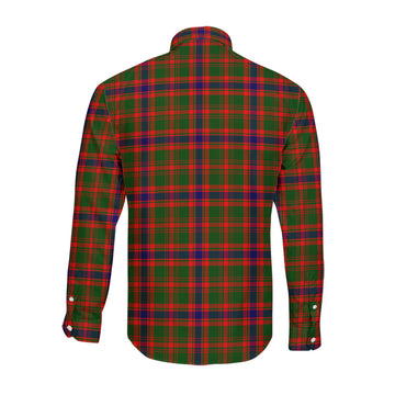 Kinninmont Tartan Long Sleeve Button Up Shirt with Family Crest