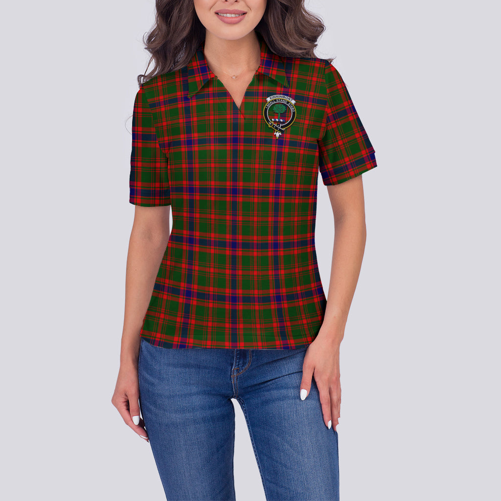 kinninmont-tartan-polo-shirt-with-family-crest-for-women