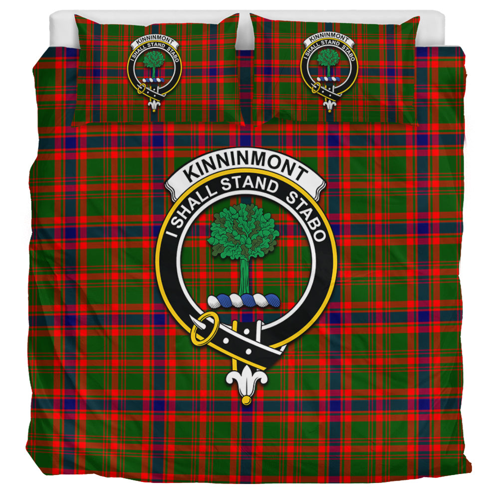 Kinninmont Tartan Bedding Set with Family Crest UK Bedding Set UK Super King 104*94 inch - Tartan Vibes Clothing