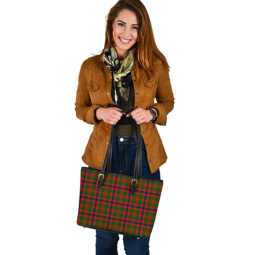 Kinninmont Tartan Leather Tote Bag - Tartan Vibes Clothing