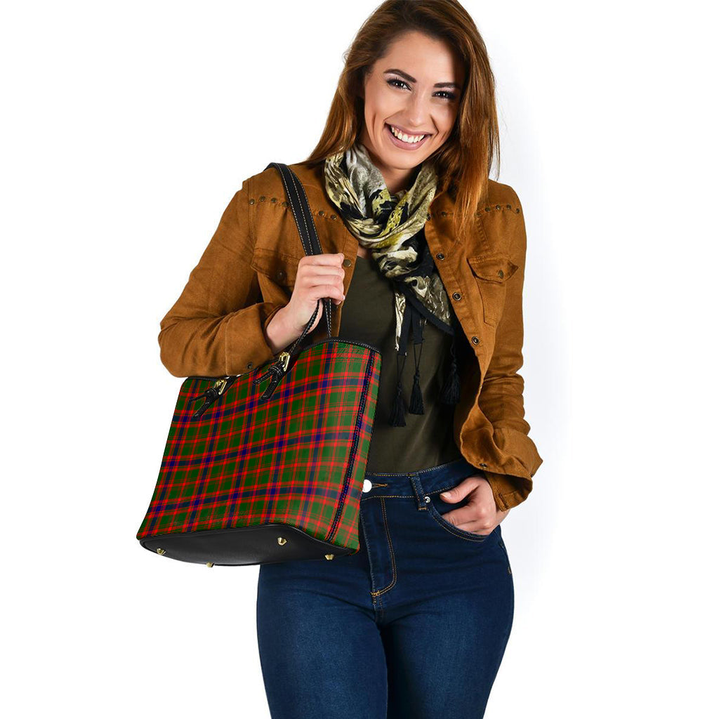 Kinninmont Tartan Leather Tote Bag - Tartan Vibes Clothing