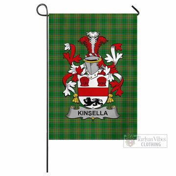 Kinsella Irish Clan Tartan Flag with Coat of Arms