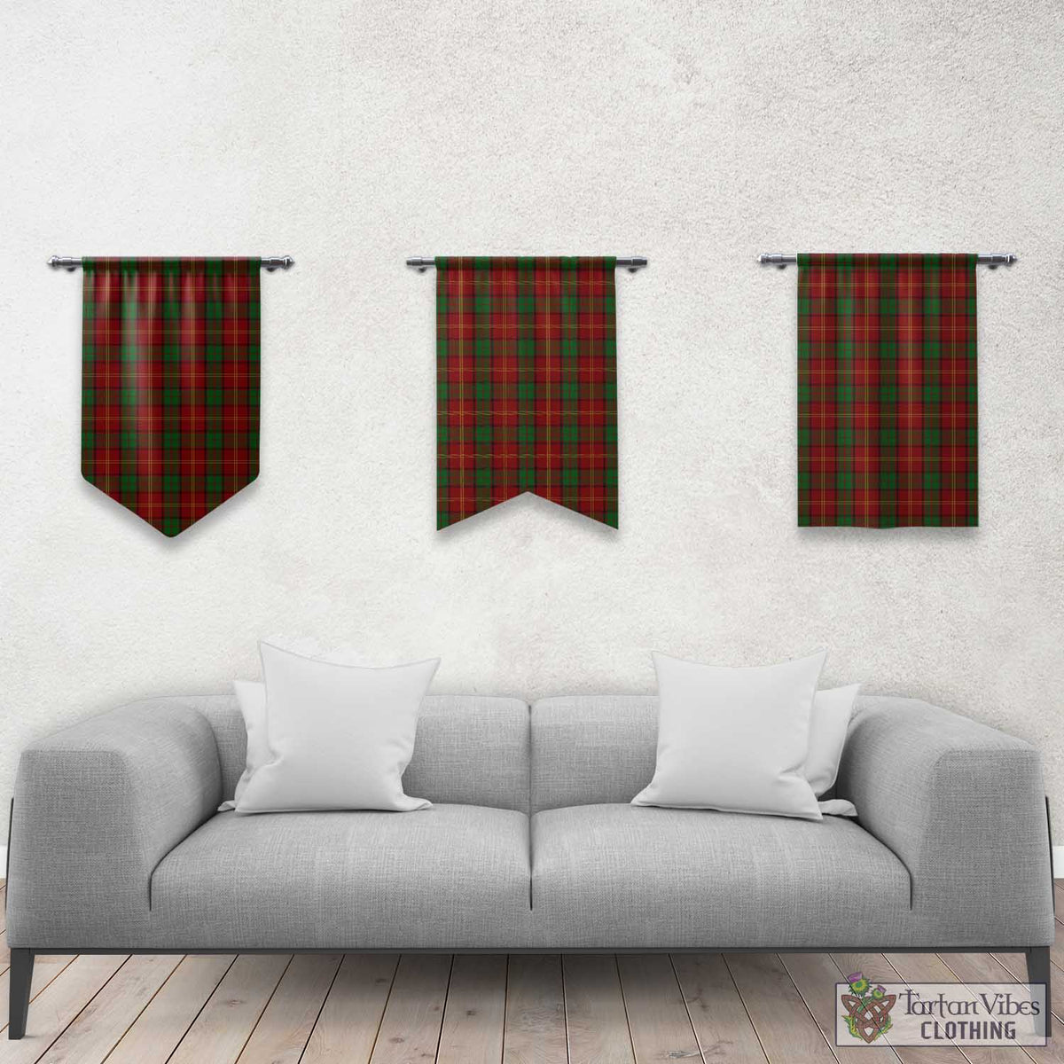 Kirk Tartan Gonfalon, Tartan Banner Rectangle - Tartan Vibes Clothing