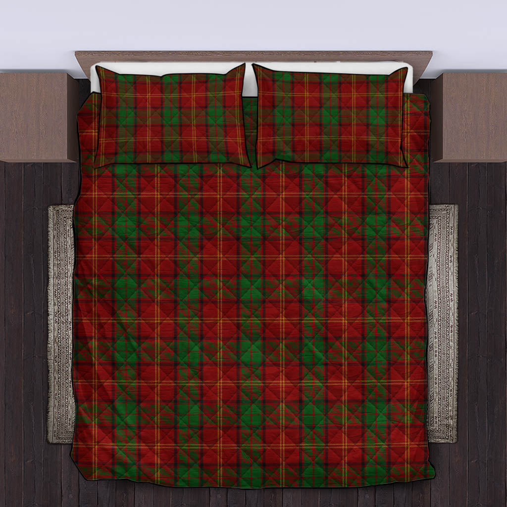 Kirk Tartan Quilt Bed Set King - Tartan Vibes Clothing