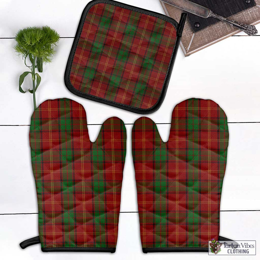 Kirk Tartan Combo Oven Mitt & Pot-Holder Black - Tartan Vibes Clothing