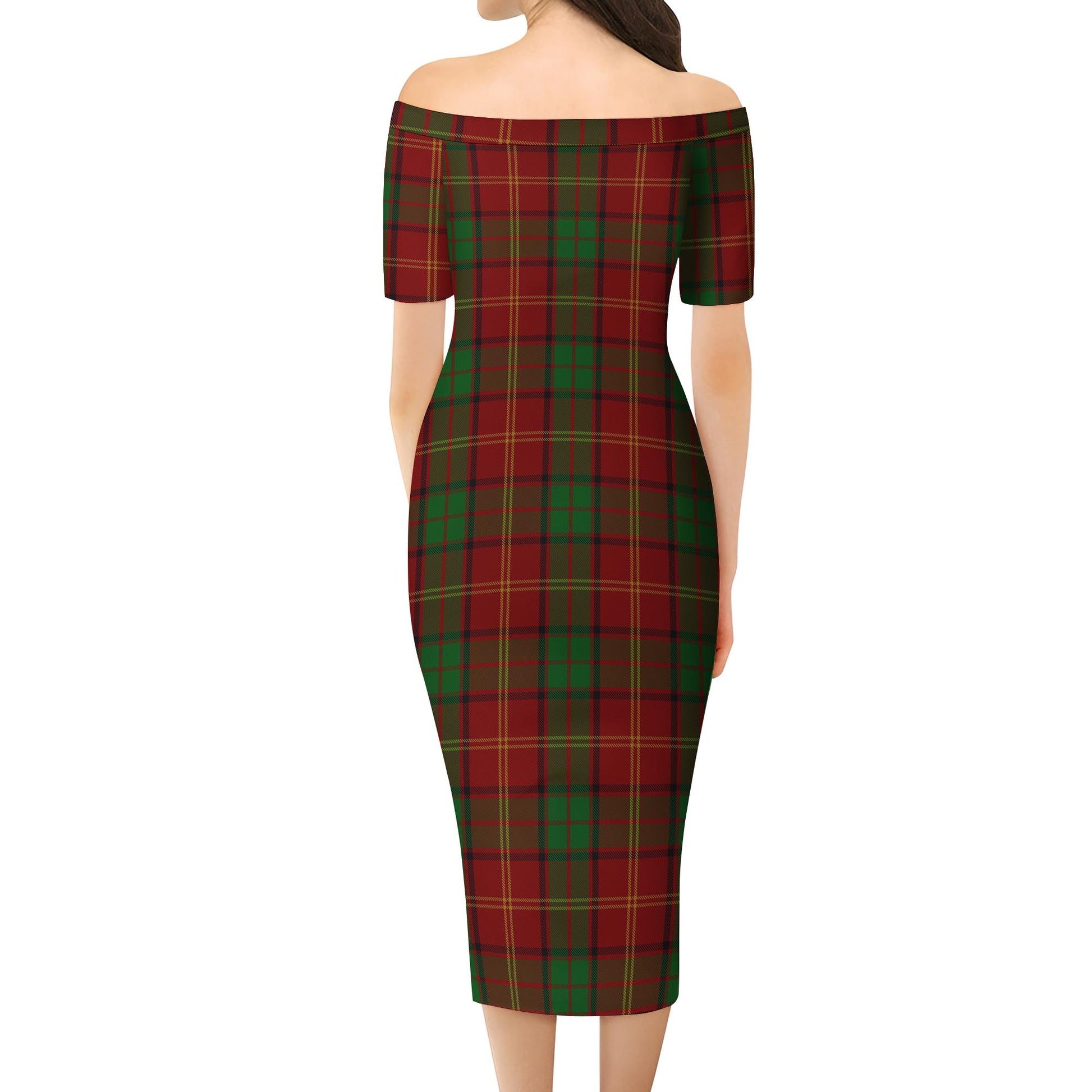 Kirk Tartan Off Shoulder Lady Dress - Tartanvibesclothing