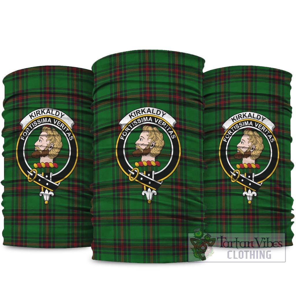 Kirkaldy Tartan Neck Gaiters, Tartan Bandanas, Tartan Head Band with Family Crest