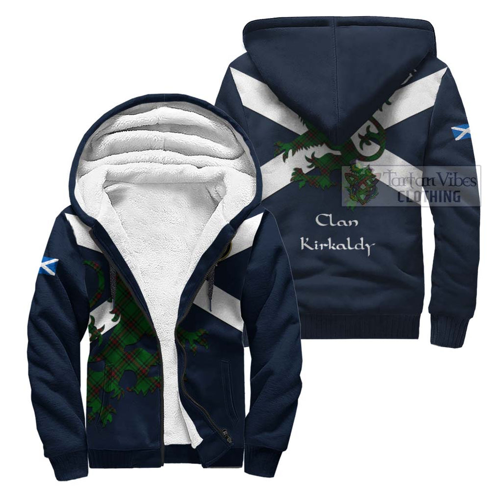 Tartan Vibes Clothing Kirkaldy Tartan Lion Rampant Sherpa Hoodie – Proudly Display Your Heritage with Alba Gu Brath and Clan Name