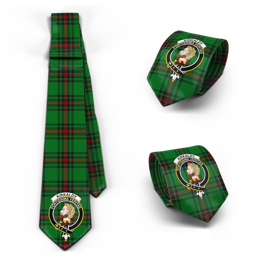 Kirkaldy Tartan Classic Necktie with Family Crest Necktie One Size - Tartan Vibes Clothing