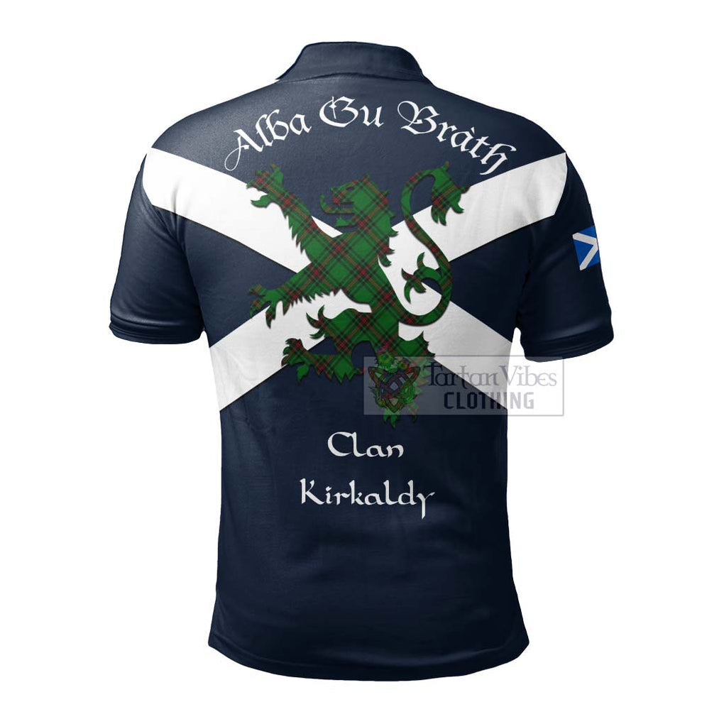 Tartan Vibes Clothing Kirkaldy Tartan Lion Rampant Polo Shirt – Proudly Display Your Heritage with Alba Gu Brath and Clan Name