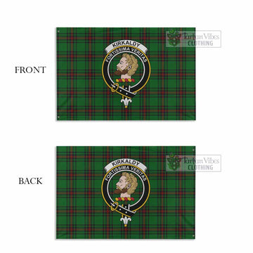 Kirkaldy Tartan House Flag with Family Crest