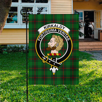 Kirkaldy Tartan Flag with Family Crest