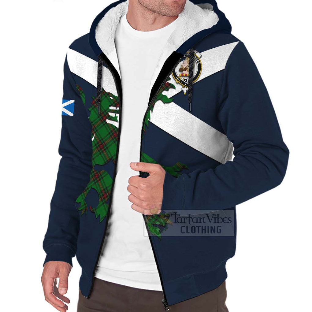 Tartan Vibes Clothing Kirkaldy Tartan Lion Rampant Sherpa Hoodie – Proudly Display Your Heritage with Alba Gu Brath and Clan Name