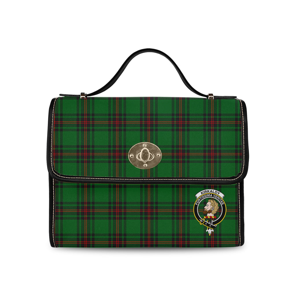 kirkaldy-tartan-leather-strap-waterproof-canvas-bag-with-family-crest