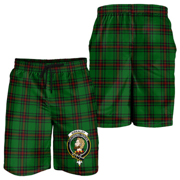 Kirkaldy Tartan Mens Shorts with Family Crest