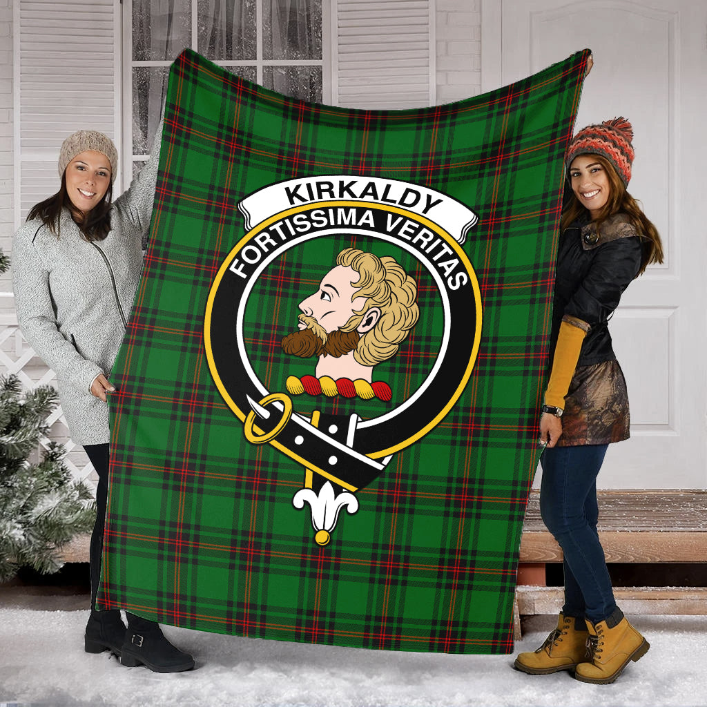 kirkaldy-tartab-blanket-with-family-crest