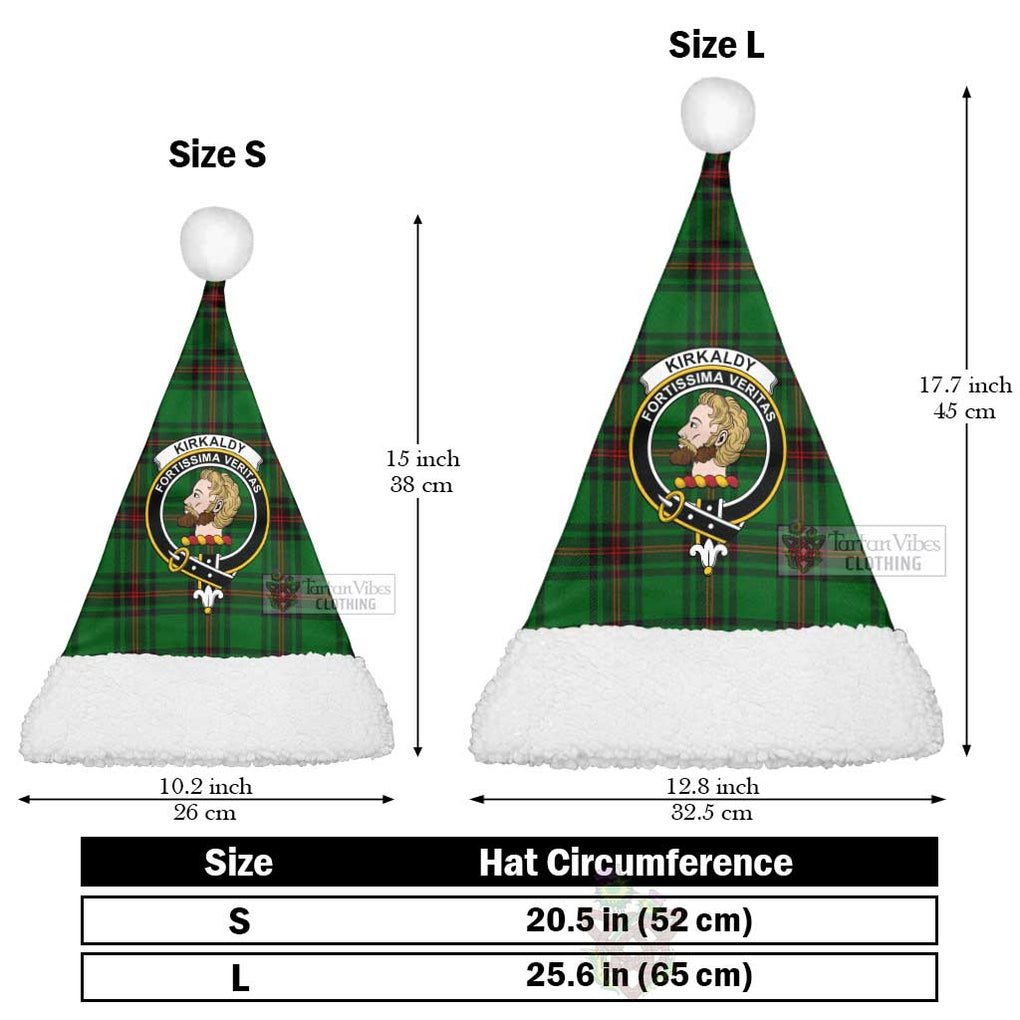 Tartan Vibes Clothing Kirkaldy Tartan Christmas Santa Hats with Family Crest