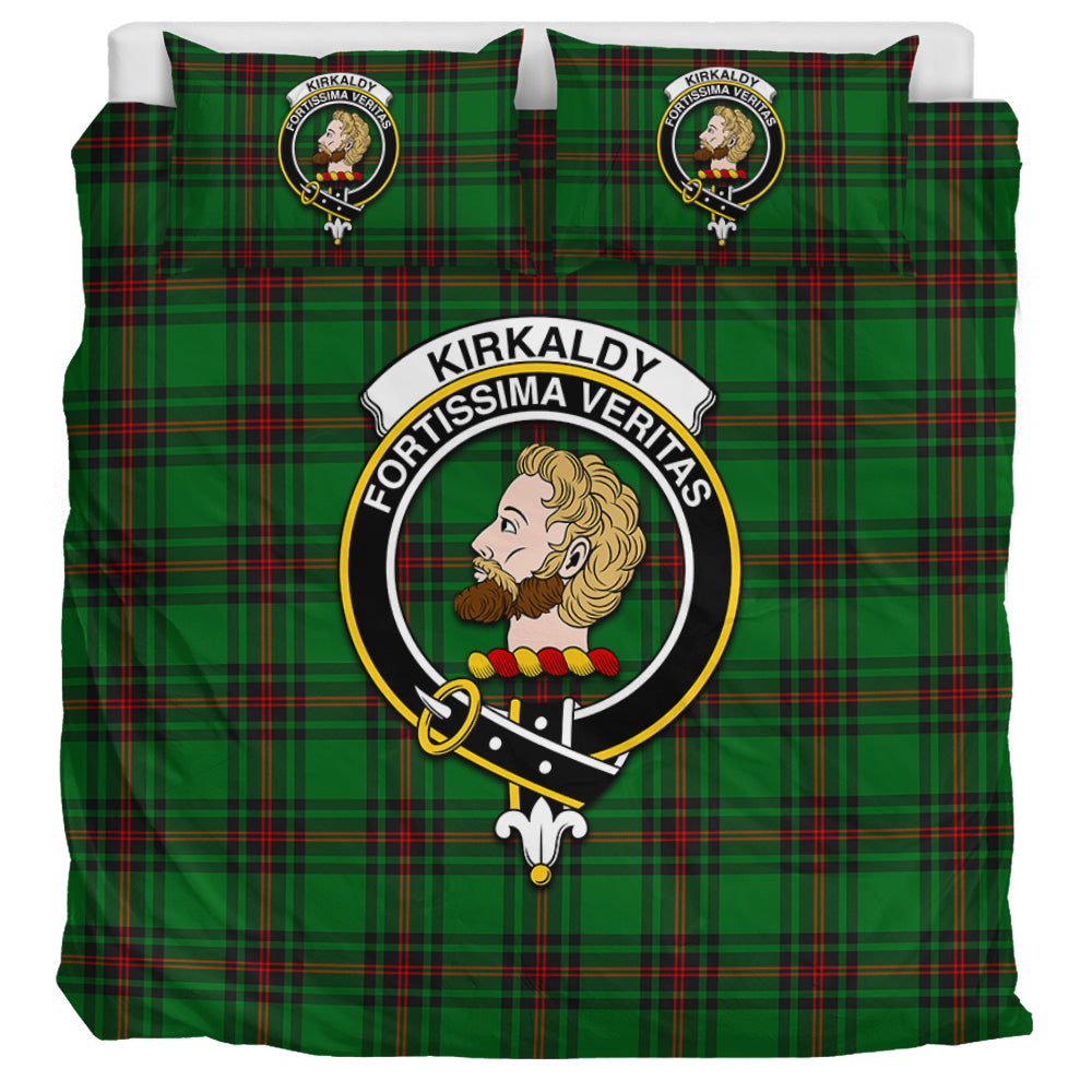 Kirkaldy Tartan Bedding Set with Family Crest UK Bedding Set UK Super King 104*94 inch - Tartan Vibes Clothing