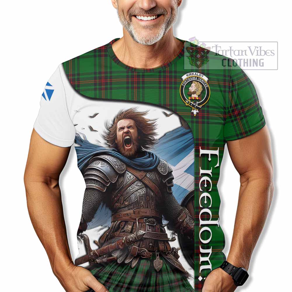 Kirkaldy Crest Tartan T-Shirt Inspired by the Freedom of Scottish Warrior