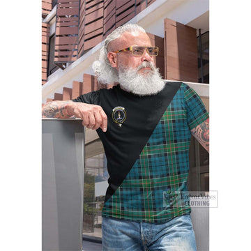 Kirkpatrick Tartan Cotton T-shirt with Family Crest and Military Logo Style