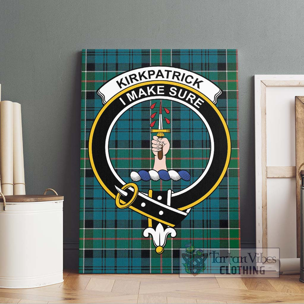 Kirkpatrick Tartan Canvas Print Wall Art with Family Crest Without Frame - Tartan Vibes Clothing