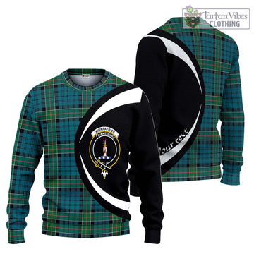 Kirkpatrick Tartan Ugly Sweater with Family Crest Circle Style