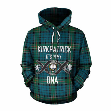 Kirkpatrick Tartan Cotton Hoodie with Family Crest DNA In Me Style