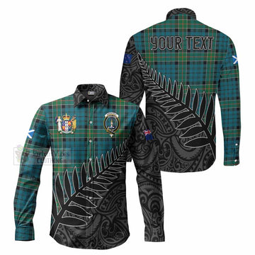 Kirkpatrick Crest Tartan Long Sleeve Button Shirt with New Zealand Silver Fern Half Style