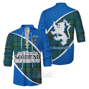 Kirkpatrick Family Crest Tartan Ghillie Kilt Shirt Celebrate Saint Andrew's Day in Style