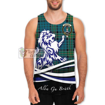 Kirkpatrick Tartan Men's Tank Top with Alba Gu Brath Regal Lion Emblem