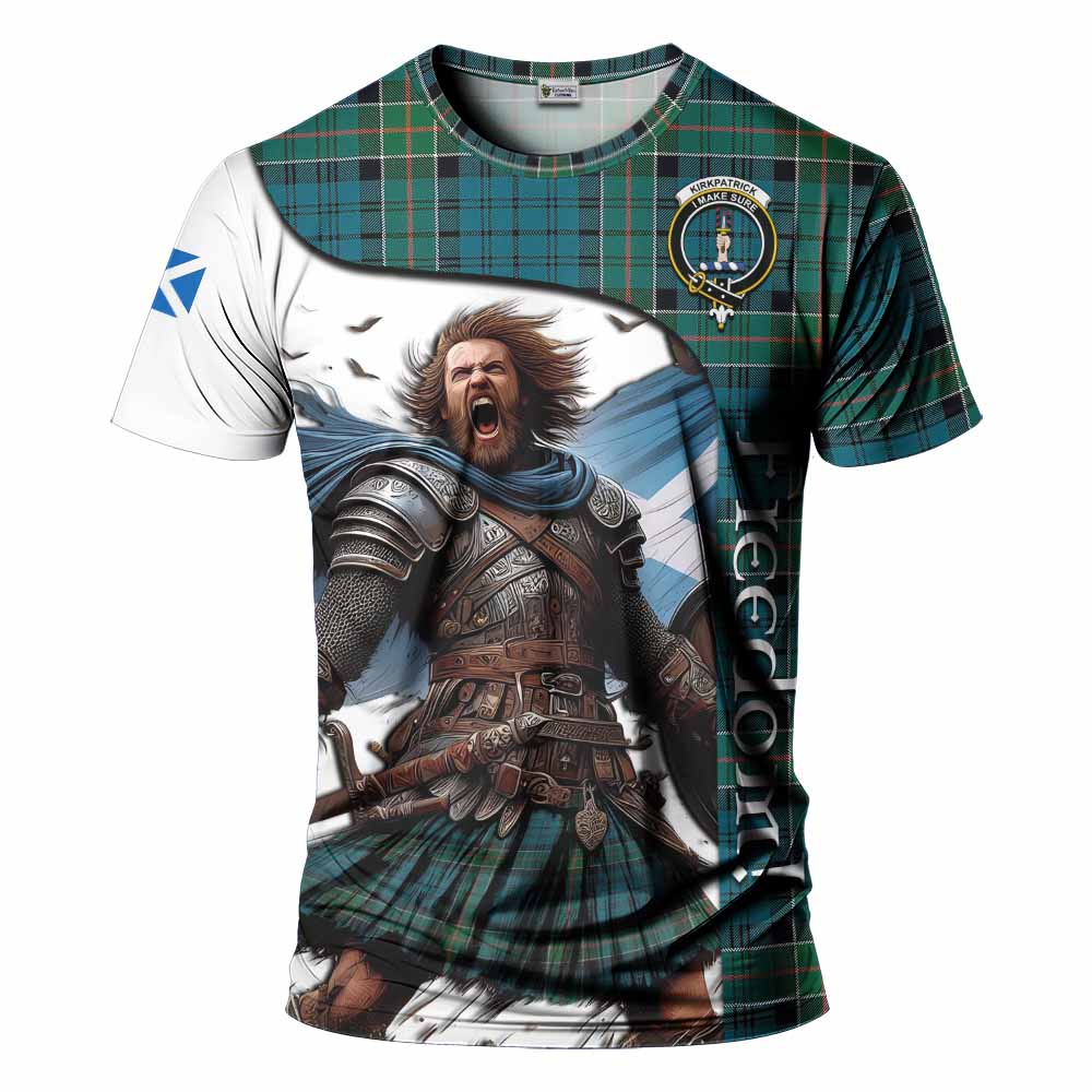 Kirkpatrick Crest Tartan T-Shirt Inspired by the Freedom of Scottish Warrior