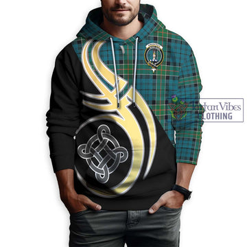 Kirkpatrick Tartan Hoodie with Family Crest and Celtic Symbol Style