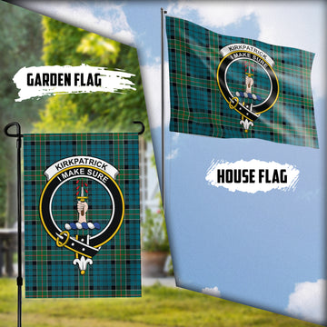 Kirkpatrick Tartan Flag with Family Crest