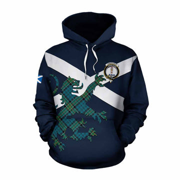 Kirkpatrick Tartan Lion Rampant Cotton Hoodie Proudly Display Your Heritage with Alba Gu Brath and Clan Name