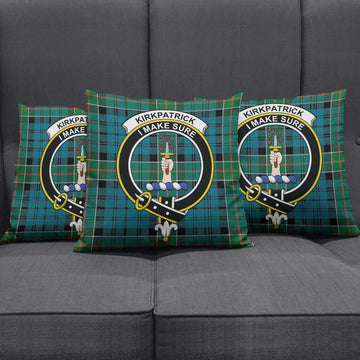 Kirkpatrick Tartan Pillow Cover with Family Crest