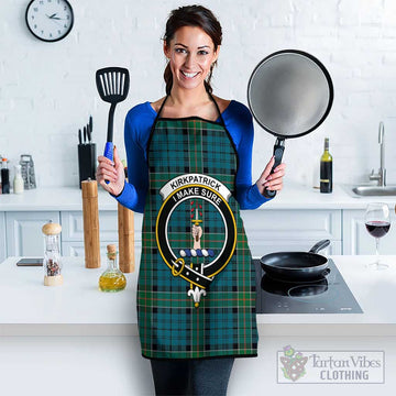 Kirkpatrick Tartan Apron with Family Crest Black - Tartan Vibes Clothing