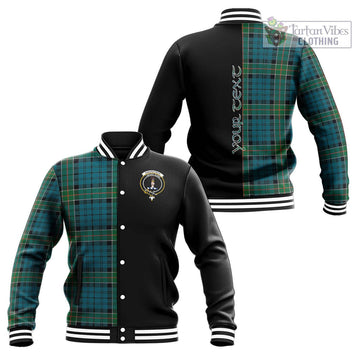 Kirkpatrick Tartan Baseball Jacket with Family Crest and Half Of Me Style