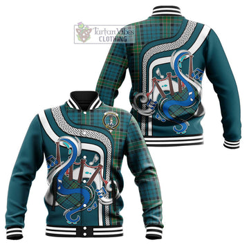 Kirkpatrick Tartan Baseball Jacket with Epic Bagpipe Style