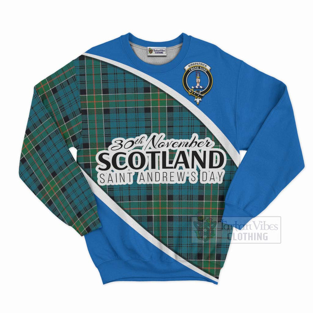 Tartan Vibes Clothing Kirkpatrick Family Crest Tartan Sweatshirt Celebrate Saint Andrew's Day in Style