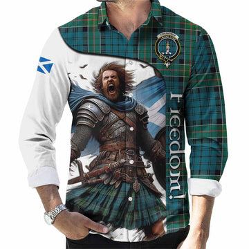 Kirkpatrick Crest Tartan Long Sleeve Button Shirt Inspired by the Freedom of Scottish Warrior