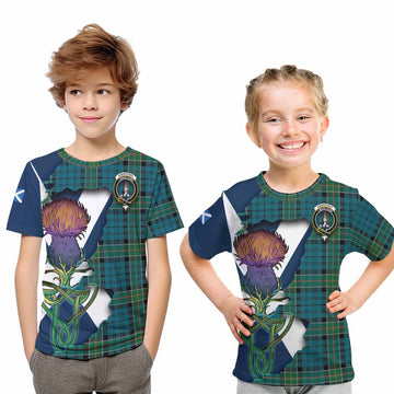 Kirkpatrick Tartan Family Crest Kid T-Shirt Scottish Thistle Celtic Inspired Youth XL Size14 - Tartan Vibes Clothing