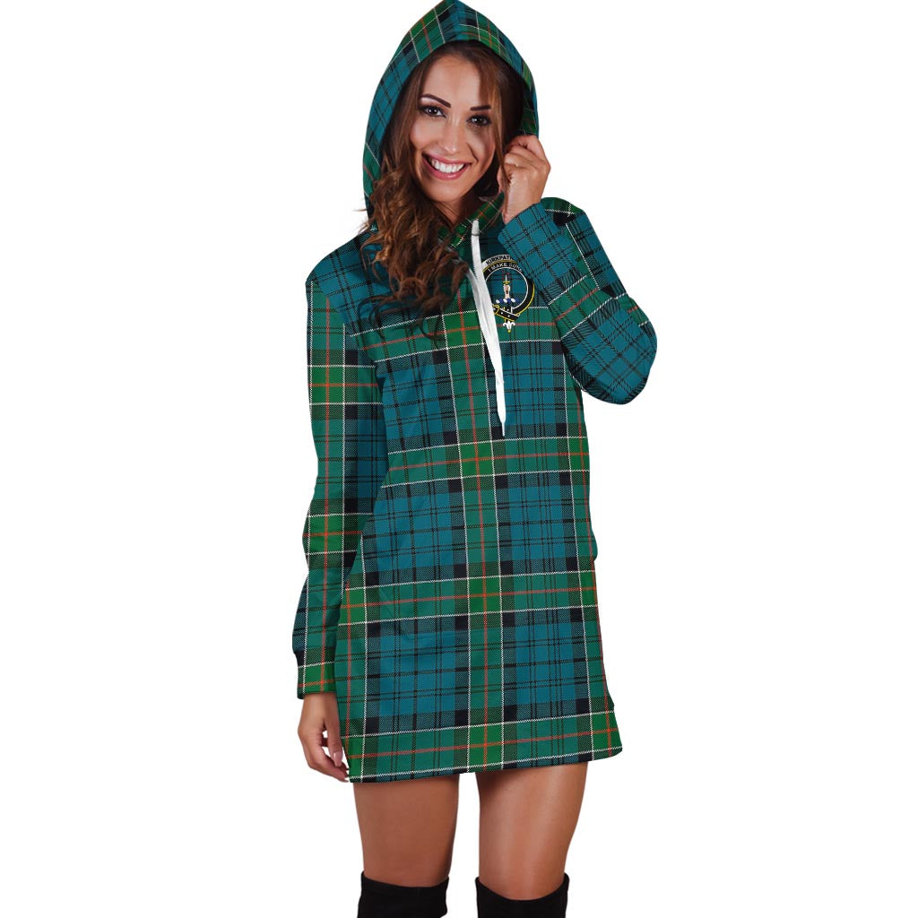 Kirkpatrick Tartan Hoodie Dress with Family Crest - Tartan Vibes Clothing