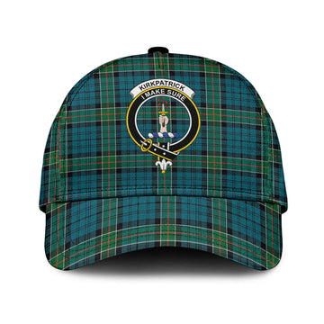 Kirkpatrick Tartan Classic Cap with Family Crest