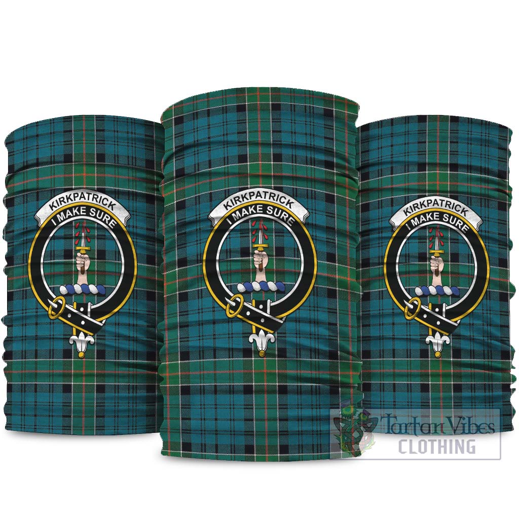 Kirkpatrick Tartan Neck Gaiters, Tartan Bandanas, Tartan Head Band with Family Crest