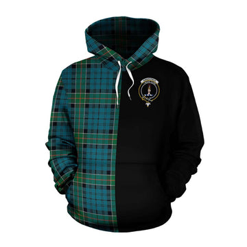 Kirkpatrick Tartan Cotton Hoodie with Family Crest and Half Of Me Style