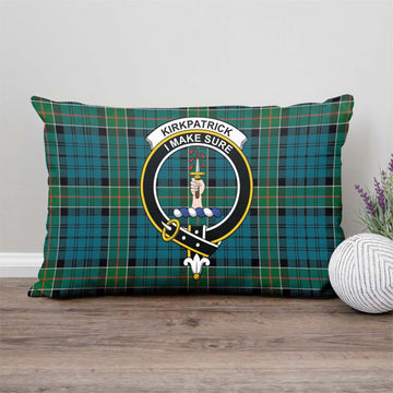 Kirkpatrick Tartan Pillow Cover with Family Crest