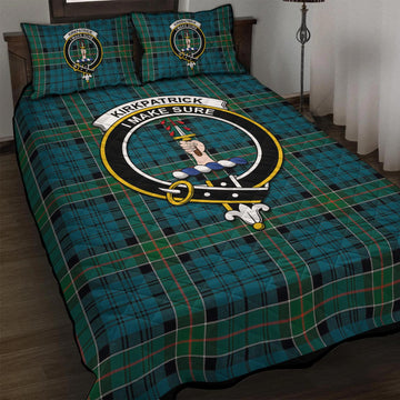 Kirkpatrick Tartan Quilt Bed Set with Family Crest