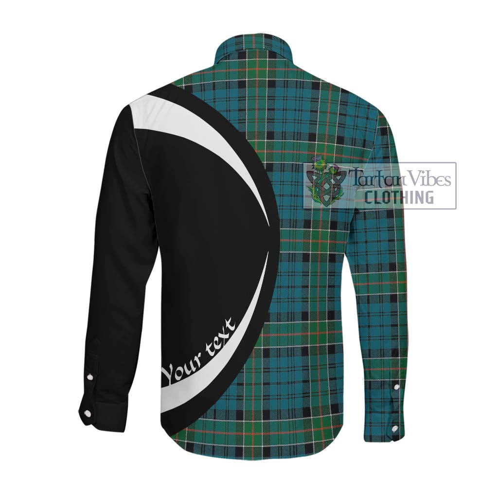 Kirkpatrick Tartan Long Sleeve Button Up with Family Crest Circle Style Men's Shirt - Tartan Vibes Clothing